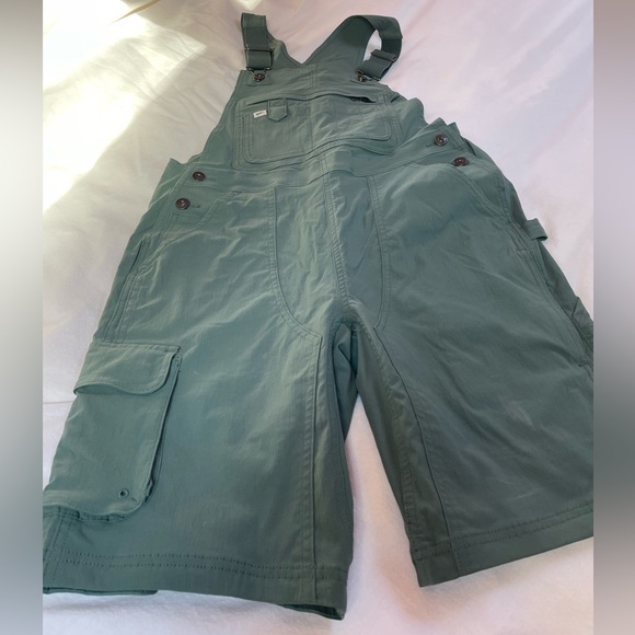 New Women's Heirloom Gardening Short Overalls XS green - Picture 3 of 5